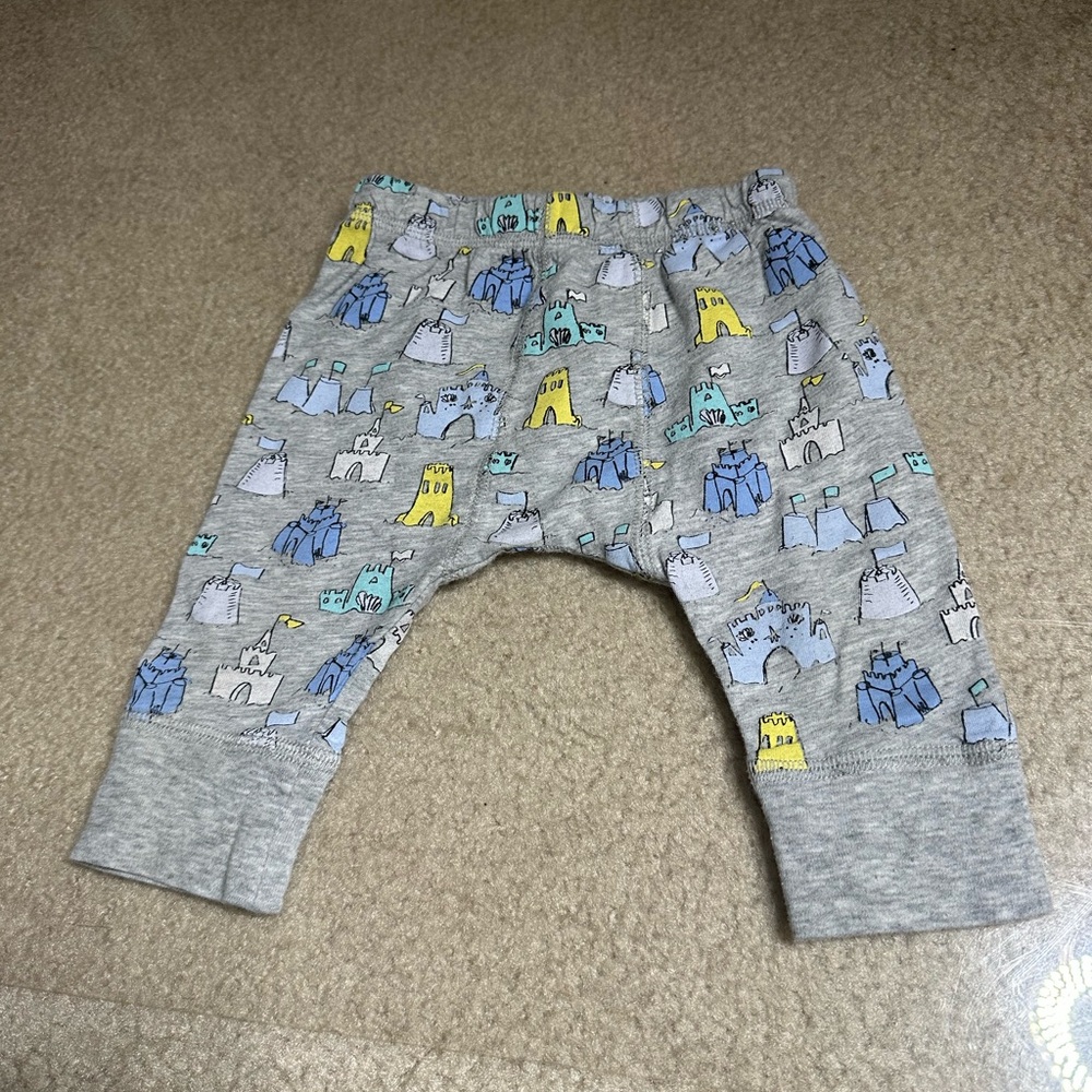 STELLA MCCARTNEY KIDS SAND CASTLE PRINT HATEM STYLE COTTON PANTS INFANT 6 MOS